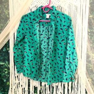 Falls Creek Boys Dinosaur Christmas Button Up